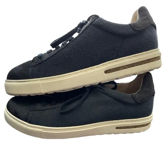 Birkenstock Bend Low Sneakers Canvas Suede Leather Midnight Blue Size 9 Narrow