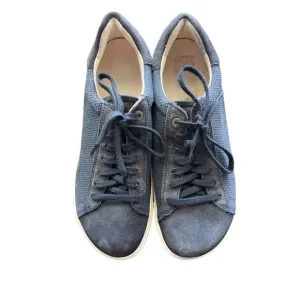Birkenstock Bend Low Sneakers Canvas Suede Leather Midnight Blue Size 9 Narrow