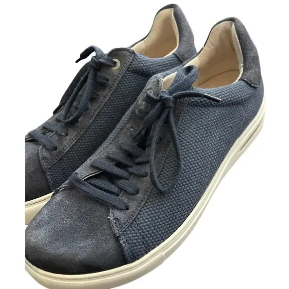 Birkenstock Bend Low Sneakers Canvas Suede Leather Midnight Blue Size 9 Narrow