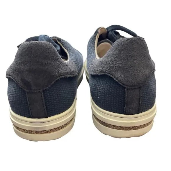 Birkenstock Bend Low Sneakers Canvas Suede Leather Midnight Blue Size 9 Narrow