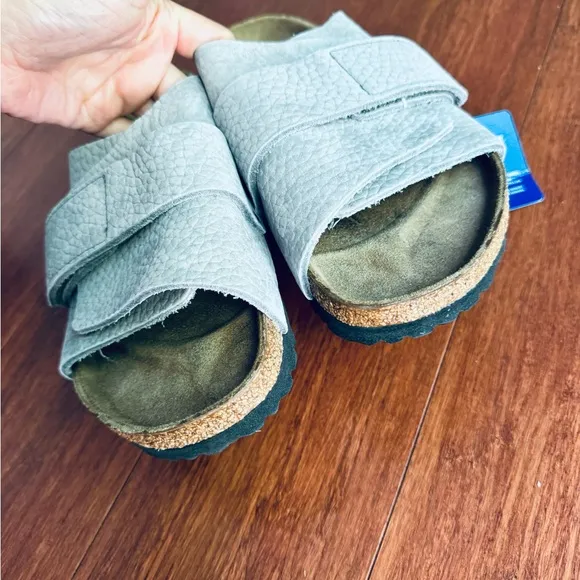 Birkenstock Men Kyoto Desert Slide Sandals in Whale Gray various