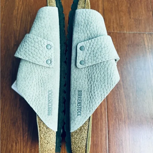 Birkenstock Men Kyoto Desert Slide Sandals in Whale Gray various