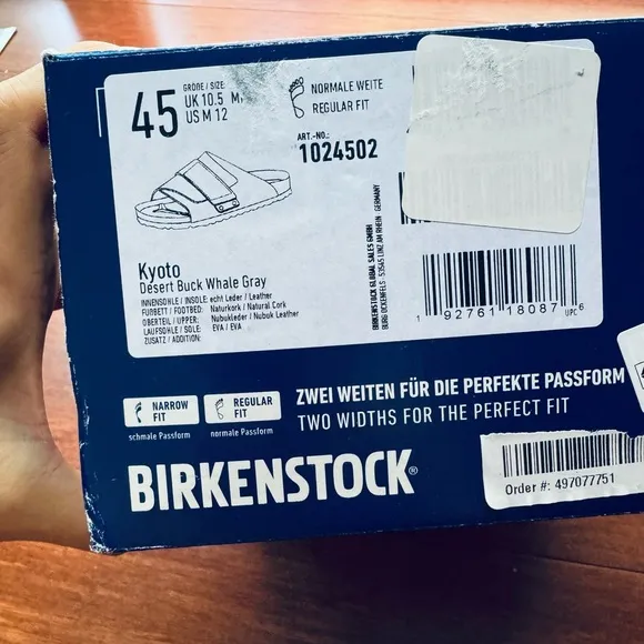 Birkenstock Men Kyoto Desert Slide Sandals in Whale Gray various