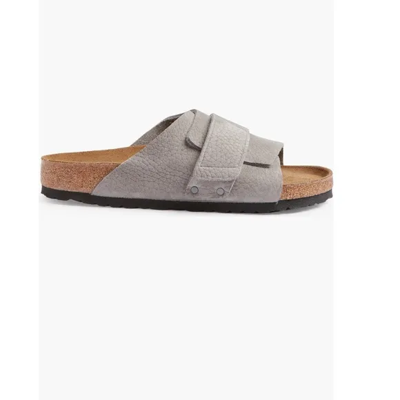 Birkenstock Men Kyoto Desert Slide Sandals in Whale Gray various