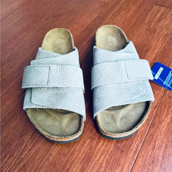 Birkenstock Men Kyoto Desert Slide Sandals in Whale Gray various