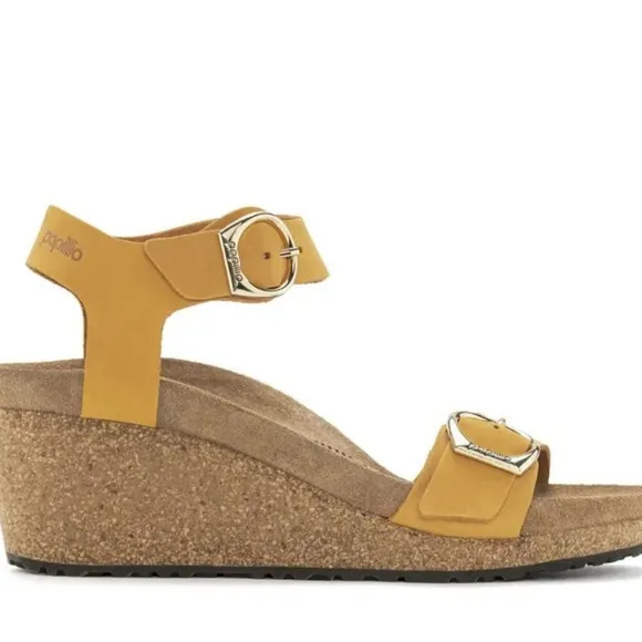 Birkenstock Papillio Soley Nubuck Leather Sandals- Apricot