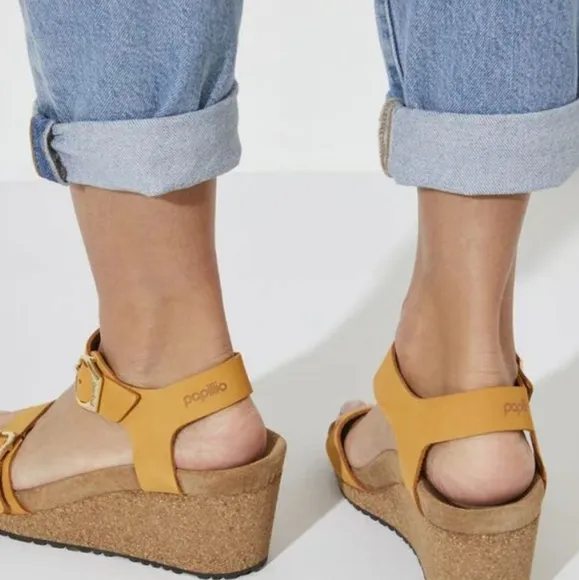 Birkenstock Papillio Soley Nubuck Leather Sandals- Apricot