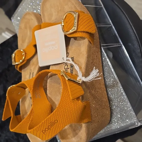 Birkenstock Papillio Soley Nubuck Leather Sandals- Apricot