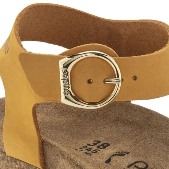 Birkenstock Papillio Soley Nubuck Leather Sandals- Apricot
