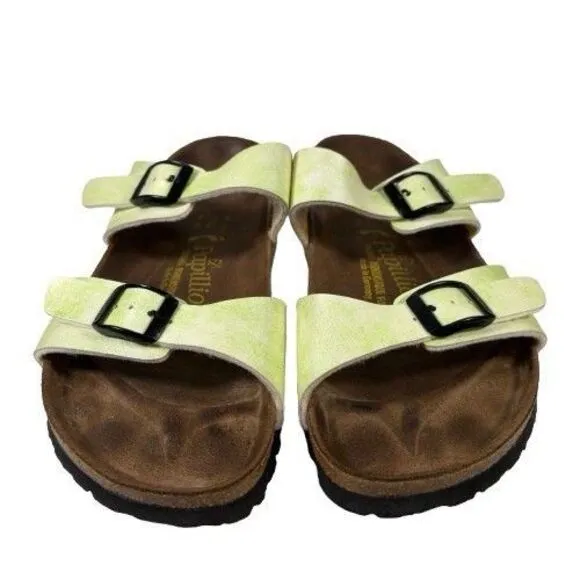 Birkenstock Papillio Sydney Light Lime Women’s Strappy Sandals Size US 8 EU 39