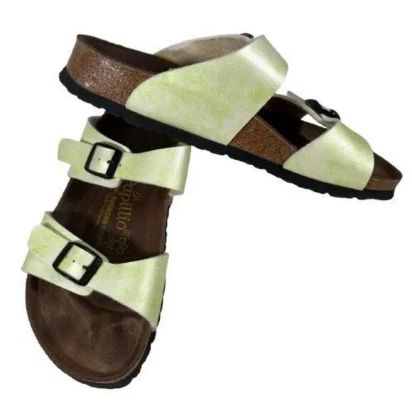 Birkenstock Papillio Sydney Light Lime Women’s Strappy Sandals Size US 8 EU 39