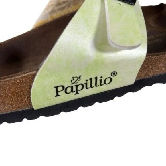 Birkenstock Papillio Sydney Light Lime Women’s Strappy Sandals Size US 8 EU 39