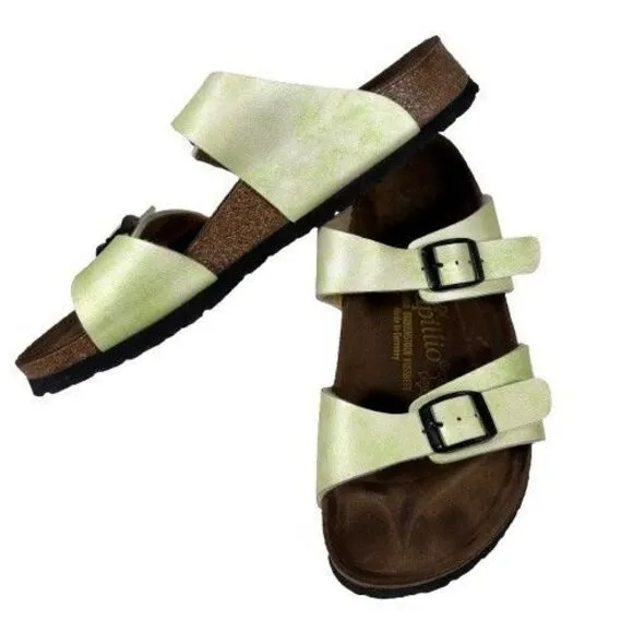 Birkenstock Papillio Sydney Light Lime Women’s Strappy Sandals Size US 8 EU 39