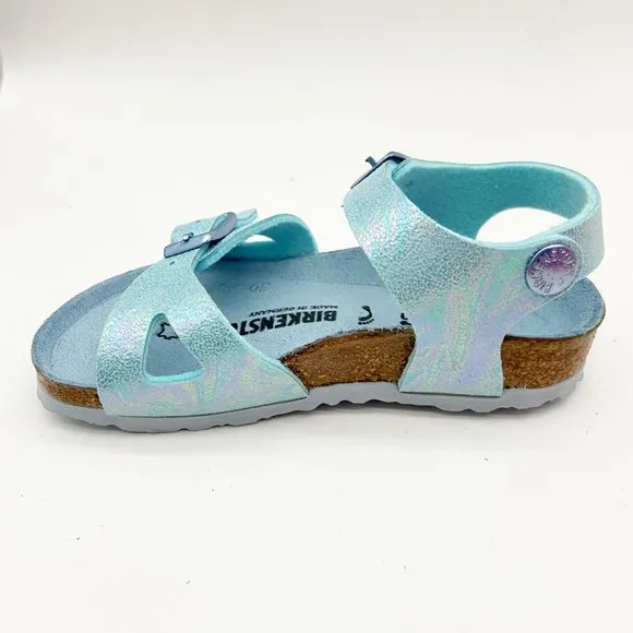 Birkenstock Rios Kids Reflection Blue Strappy Sandals Narrow Fit