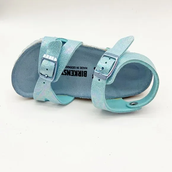 Birkenstock Rios Kids Reflection Blue Strappy Sandals Narrow Fit