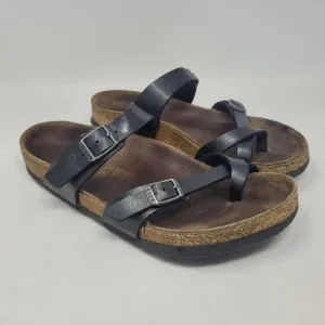 Birkenstock Sandals Womens EU39 US8 Mayari Birko-Flor Black Comfort Slides