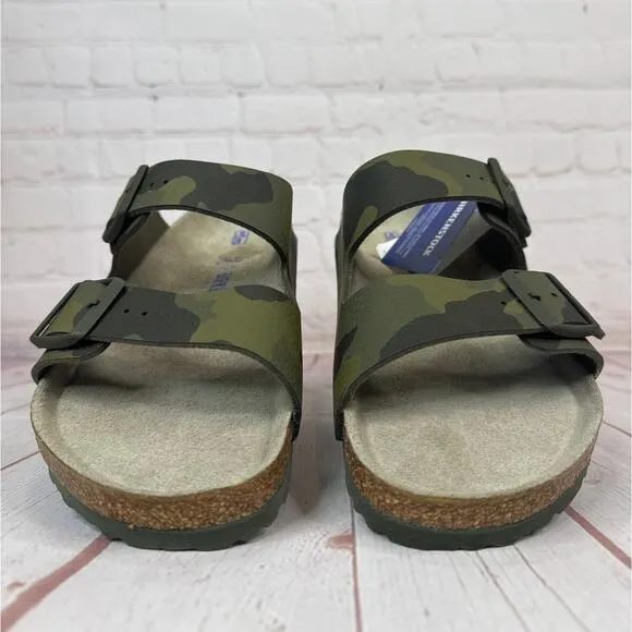 Birkenstock Soft Footbed Birko Flor Desert Oil Camo Green Sandals M Sz 9/W Sz 11