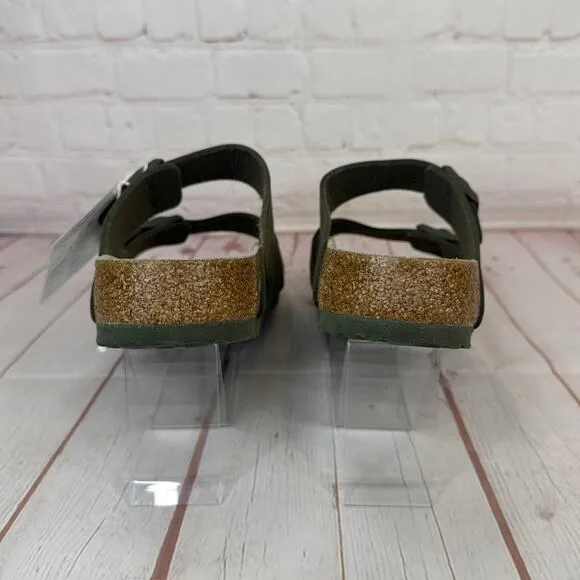 Birkenstock Soft Footbed Birko Flor Desert Oil Camo Green Sandals M Sz 9/W Sz 11