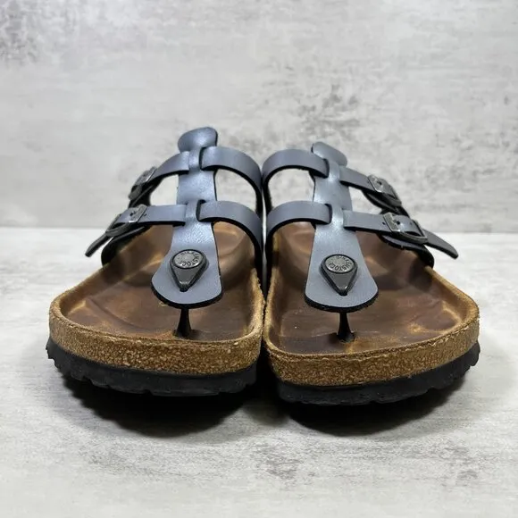 Birkenstock Sparta Leather Strappy Sandals - Women's Size EU 38 / US 7 - Blue