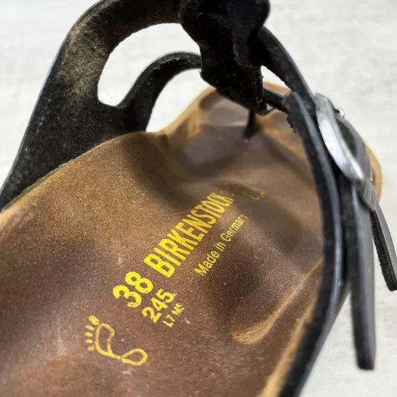 Birkenstock Sparta Leather Strappy Sandals - Women's Size EU 38 / US 7 - Blue