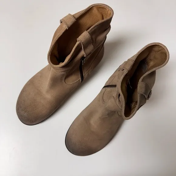 Birkenstock Tan Suede Ankle Boots