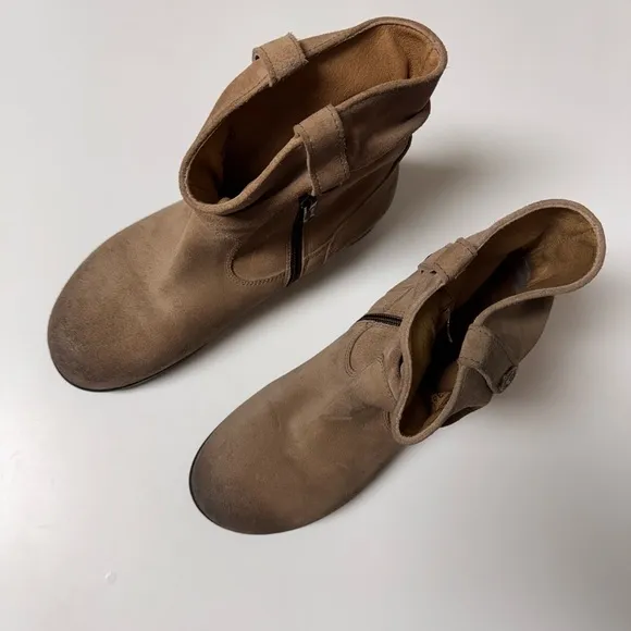 Birkenstock Tan Suede Ankle Boots