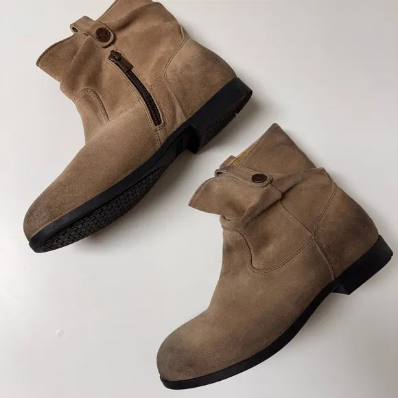 Birkenstock Tan Suede Ankle Boots