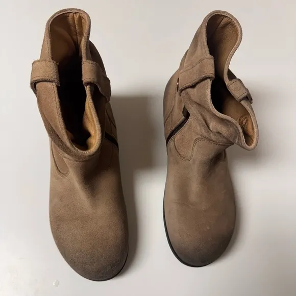 Birkenstock Tan Suede Ankle Boots