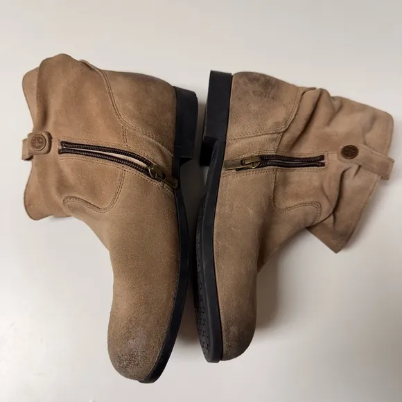 Birkenstock Tan Suede Ankle Boots