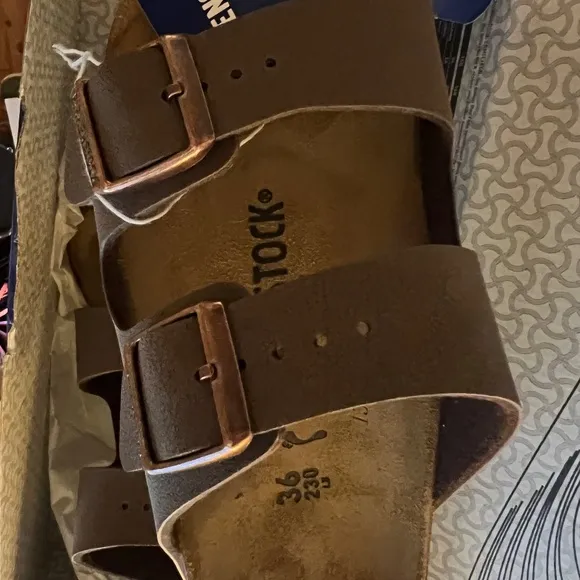 Birkenstock Women's Arizona Birkibuc Casual Sandals from Finish Line::NIB::Mocha