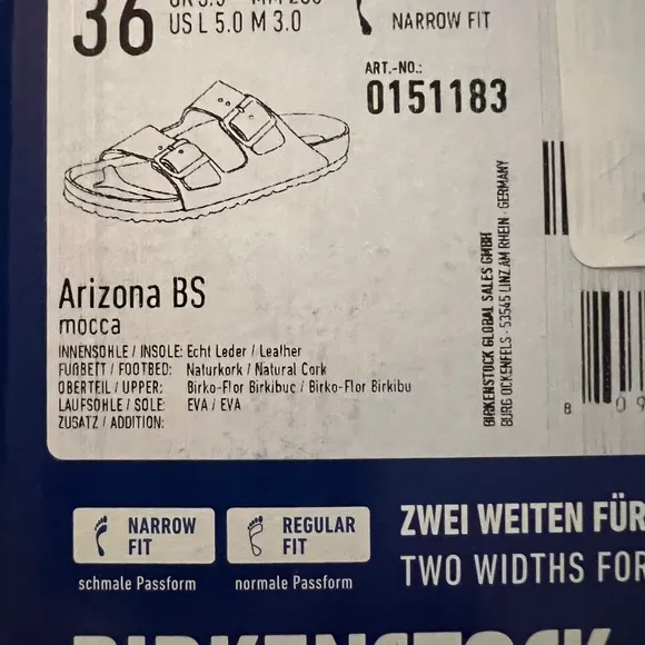 Birkenstock Women's Arizona Birkibuc Casual Sandals from Finish Line::NIB::Mocha