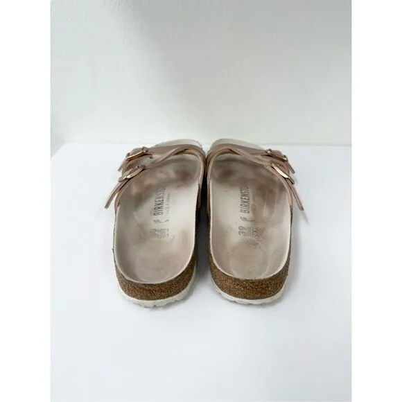 Birkenstock Yao Balance Rose Gold Copper Strappy Lux Sandals 39 W8 M6