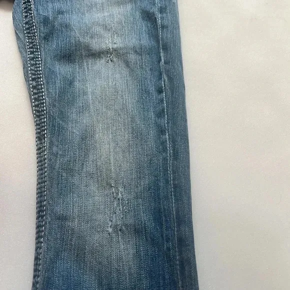 BKE Jeans Mens 27S Boys 16 Asher Faded Distressed Medium Wash Stretch Blue Denim