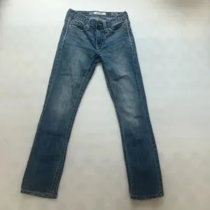 BKE Jeans Mens 27S Boys 16 Asher Faded Distressed Medium Wash Stretch Blue Denim