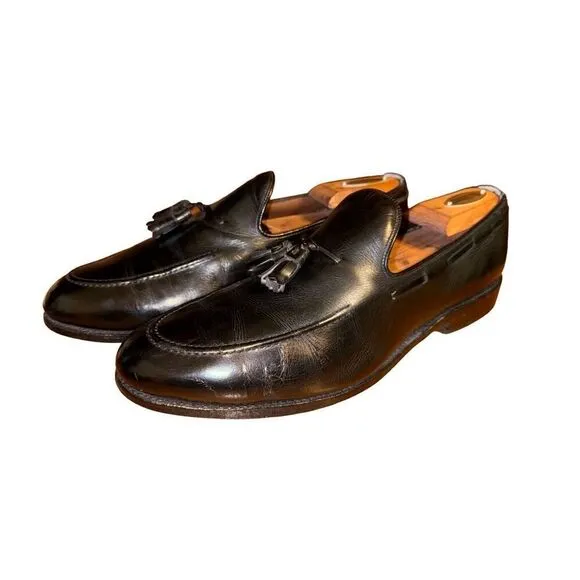 Black Allen Edmonds Saratoga Made in USA Tassel Loafers Size 9.5