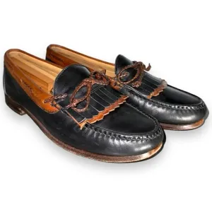 Black Allen Edmonds Woodstock Tassel Loafers Size 10.5