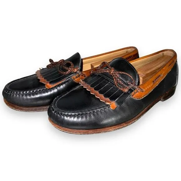 Black Allen Edmonds Woodstock Tassel Loafers Size 10.5