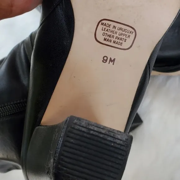 Black‎ Leather horsebit riding boots 9