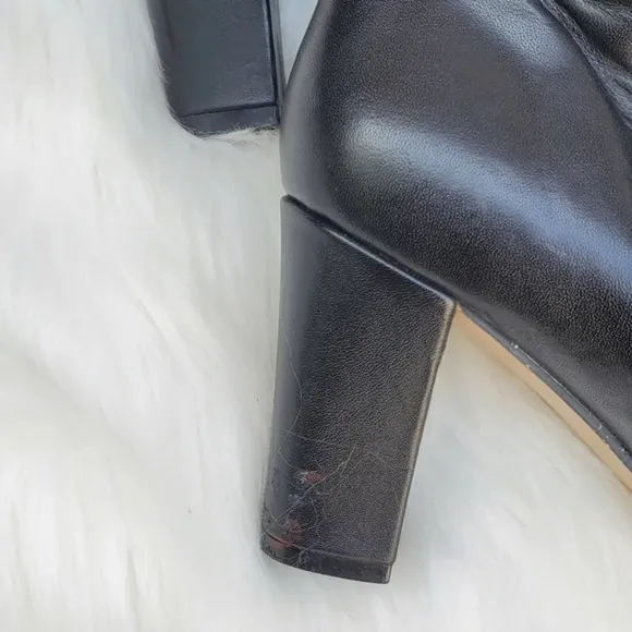 Black‎ Leather horsebit riding boots 9