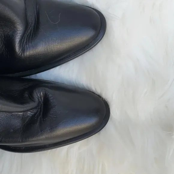 Black‎ Leather horsebit riding boots 9