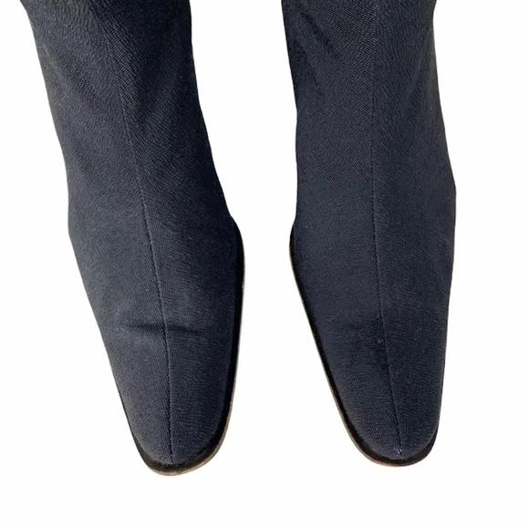 Black Microstretch High Tall Boots Women’s Size 6.5