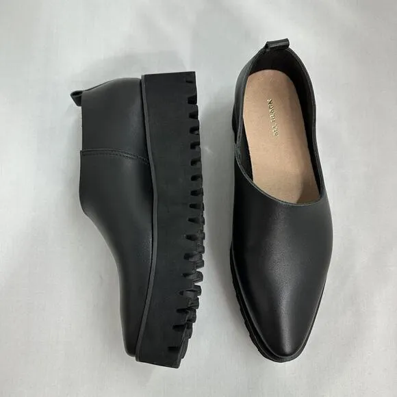 Black Platform Slip-On Loafers (7.5)