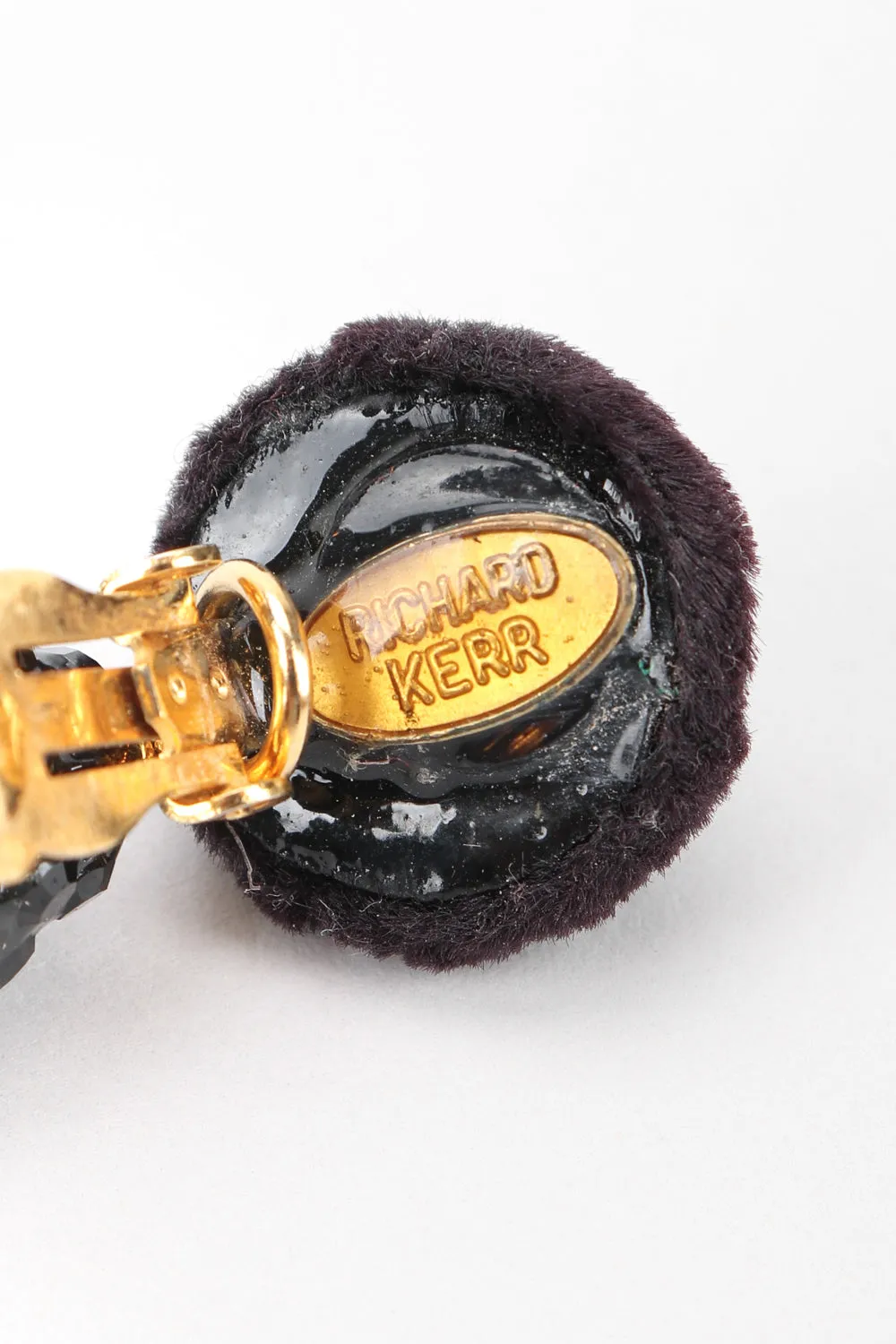 Black Rhinestone Tassel Earrings
