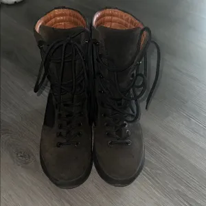 Black Suede Lace-Up Yeezy Boots