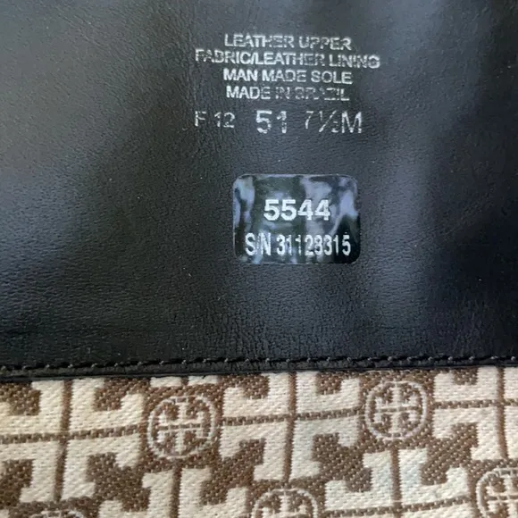 Black/brown Tory Burch leather riding boots
