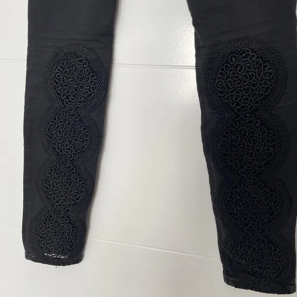 Blank NYC black Jeans denim pants low rise fall skinny fit trendy classic 25