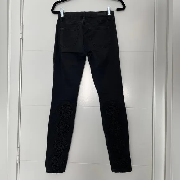 Blank NYC black Jeans denim pants low rise fall skinny fit trendy classic 25