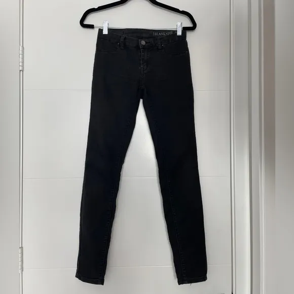 Blank NYC black Jeans denim pants low rise fall skinny fit trendy classic 25
