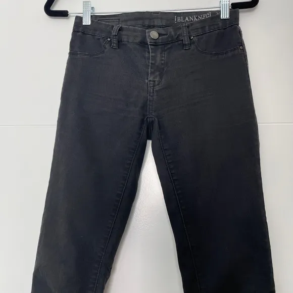 Blank NYC black Jeans denim pants low rise fall skinny fit trendy classic 25