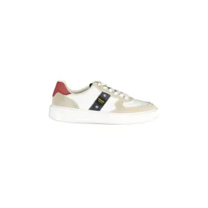 Blauer Leather Ankle Boots with Block Heel Men White Sneakers